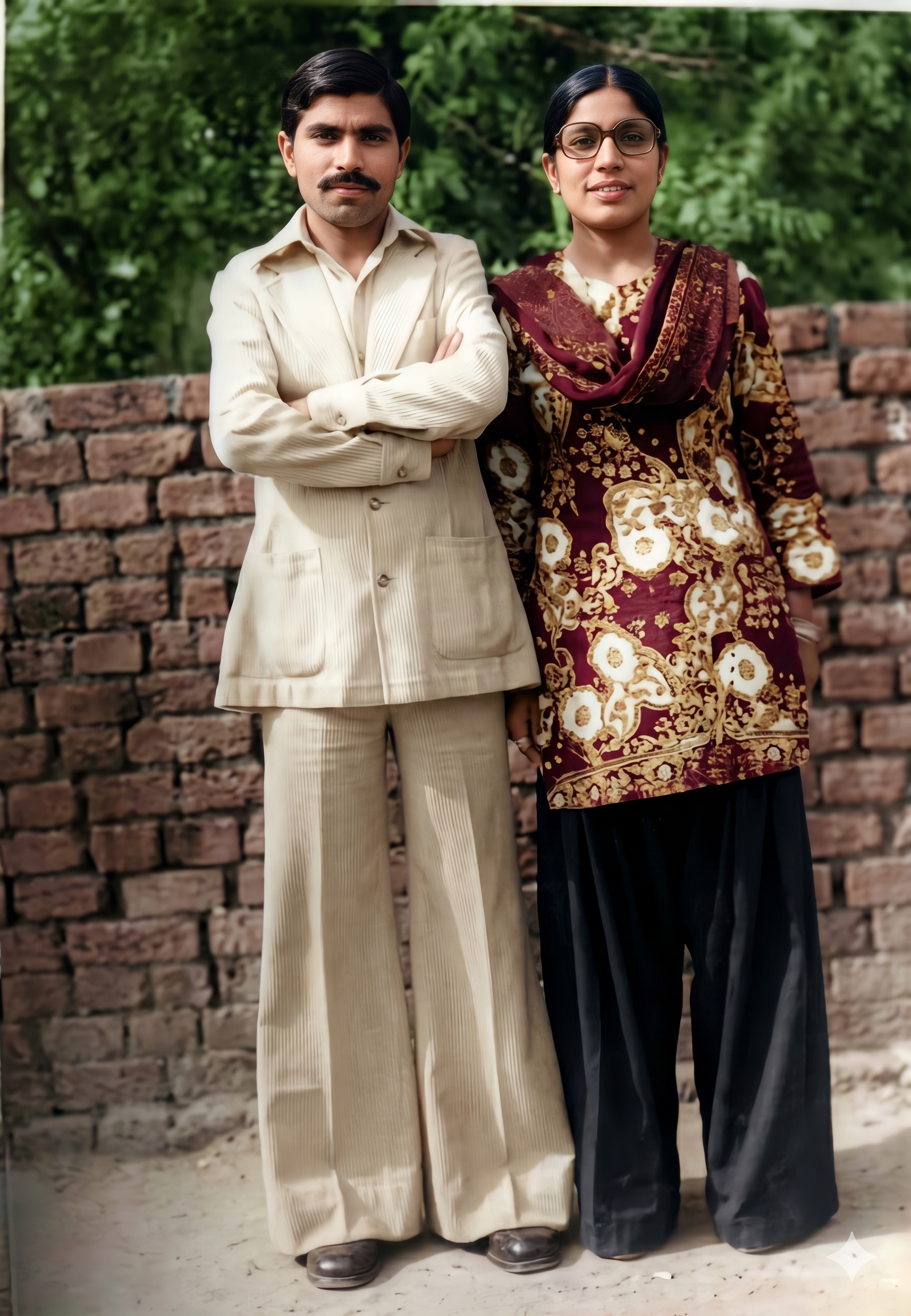 Parents on their wedding day, 1978 — colour